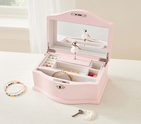 Pink Earring Trinket Box New SWAROVSKI Brand Pink Travel Jewelry