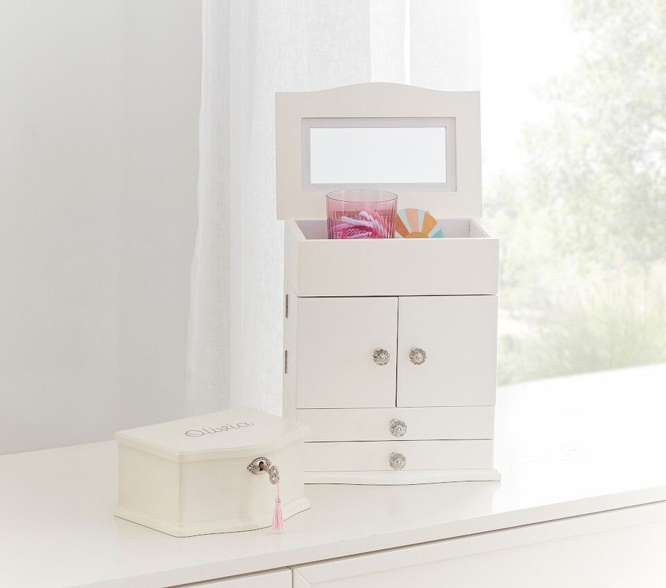 White Abigail Jewellery Box Collection