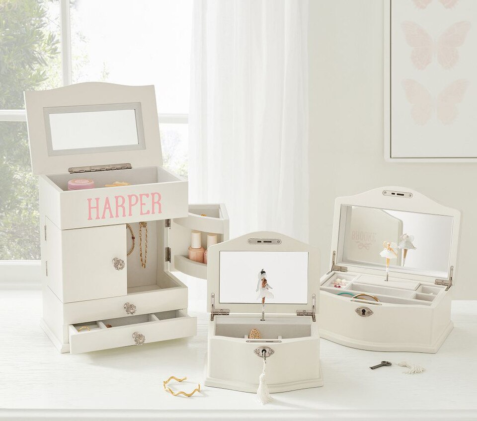 White Abigail Jewellery Box Collection