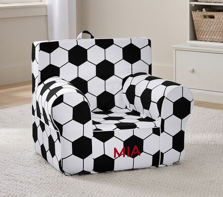 Anywhere Chair®, Soccer Ball Printed Textured Slub Pottery Barn