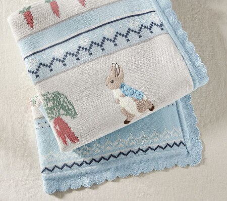 Peter Rabbit™ Garden Fair Isle Heirloom Baby Blanket