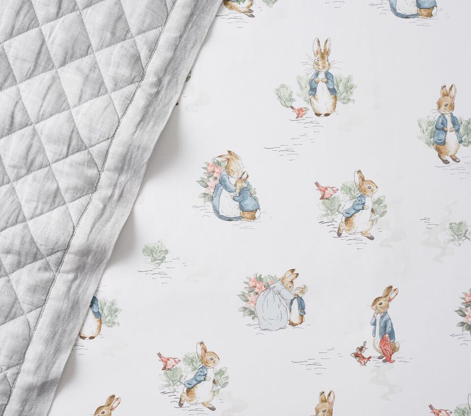 Peter Rabbitâ„¢ Organic Cot Fitted Sheet | Pottery Barn Kids AU