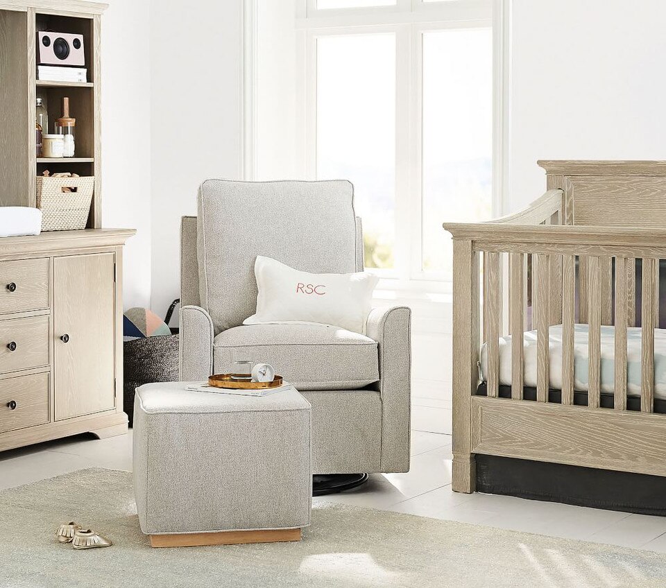 Bedford Swivel Glider & Ottoman