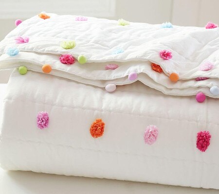 Bright Pom Pom Comforter Pottery Barn Kids Au