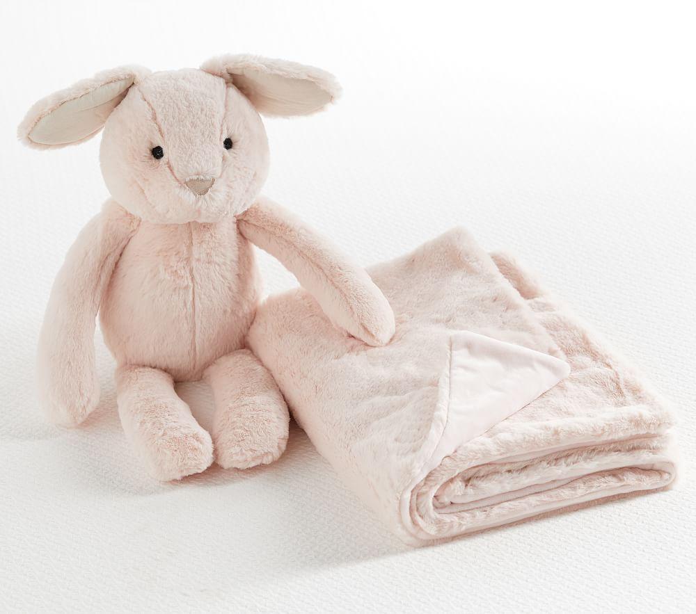 stuffed animal and blanket set