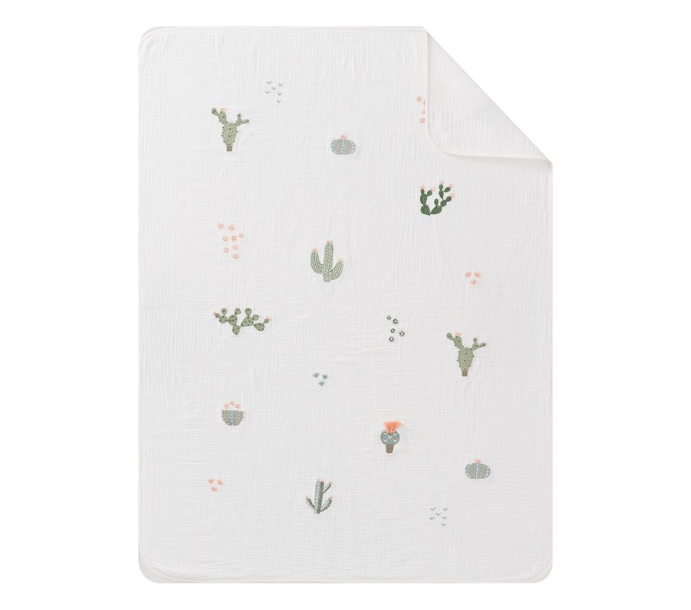 cactus muslin blanket
