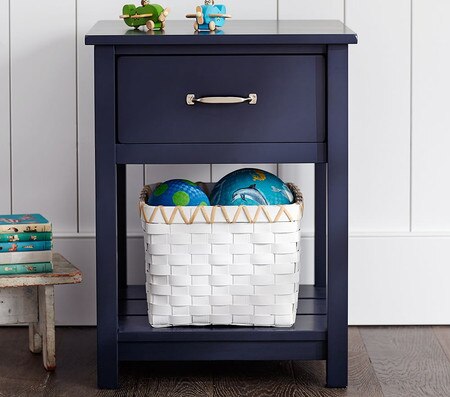 Side Table Kids Blue Table Camp Bedside Table Pottery Barn Kids
