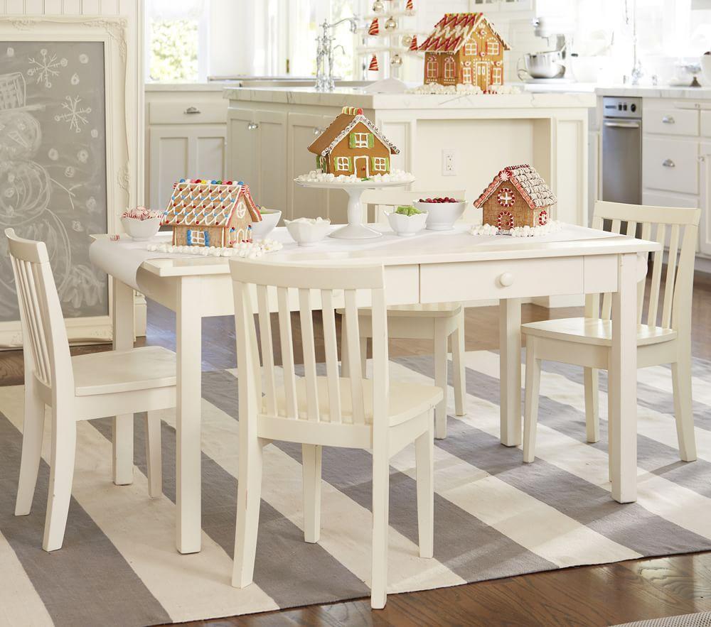 pottery barn kids table and chair