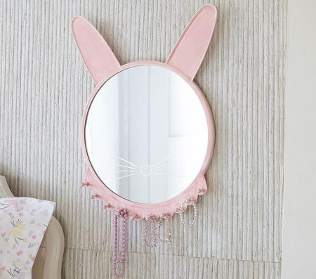 Pink Ceramic Bunny Mirror Pottery Barn Kids Au