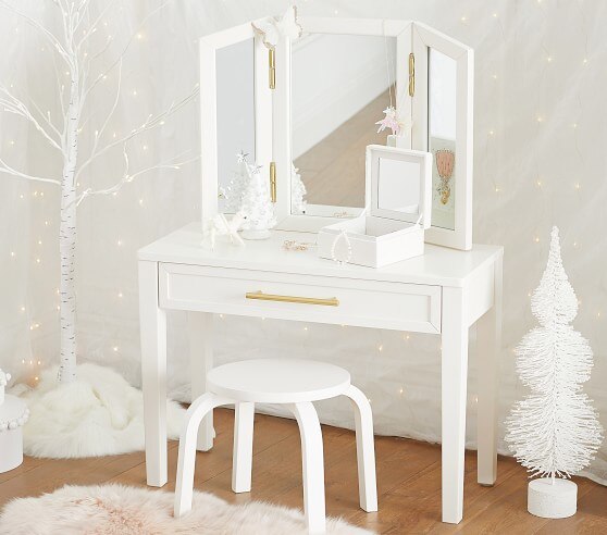 kids dressing table white