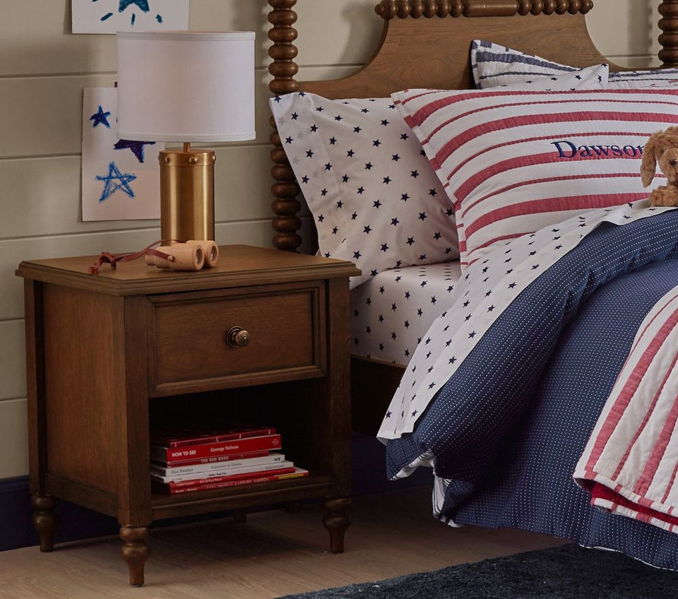 Chris Loves Julia Turned Wood Bedside Table