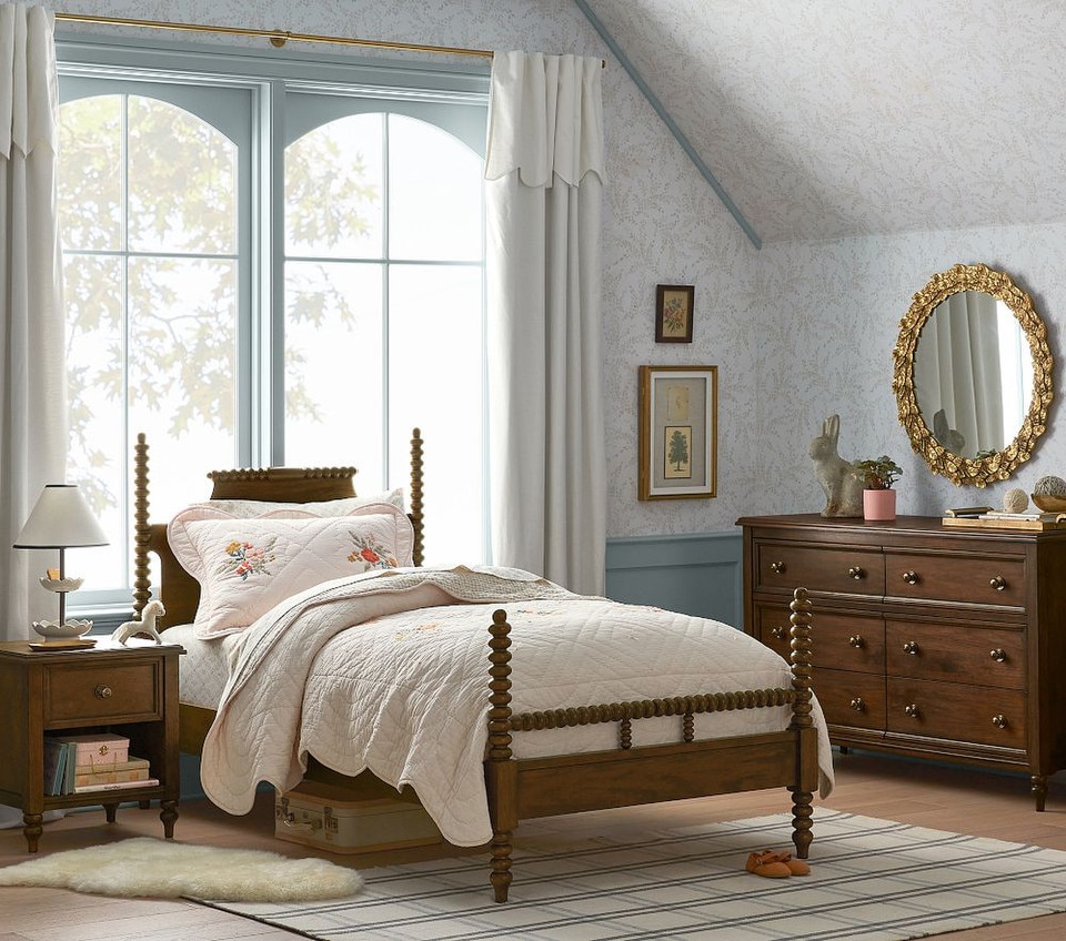 Chris Loves Julia Turned Wood Bedside Table