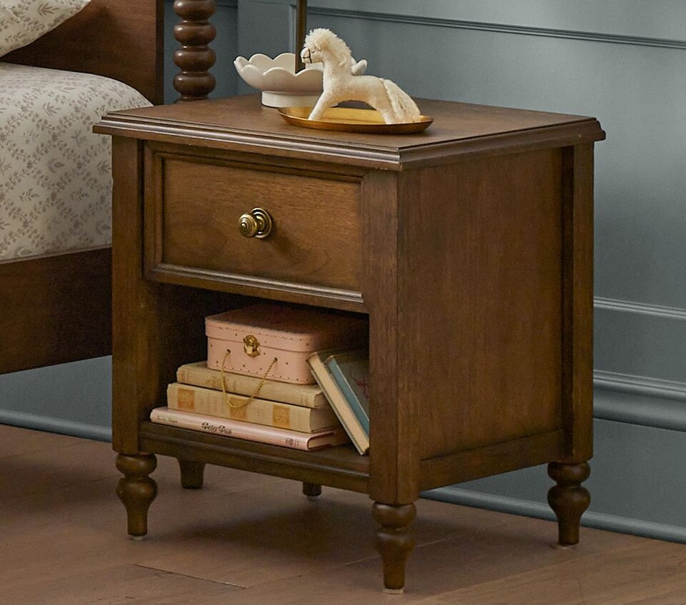 Chris Loves Julia Turned Wood Bedside Table