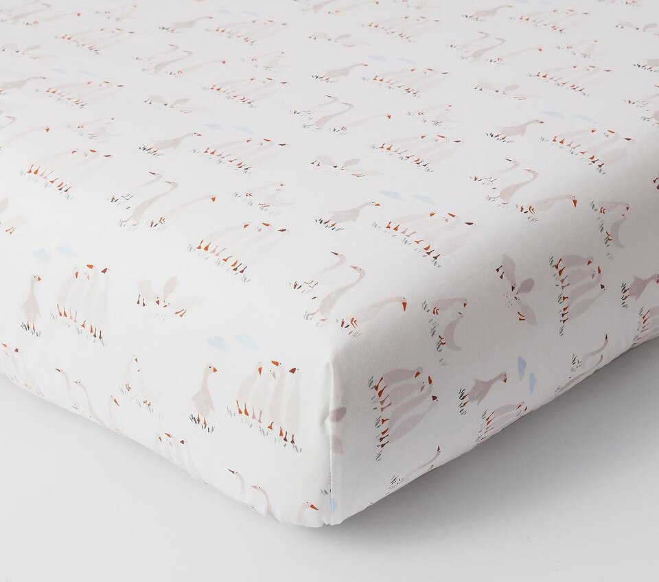 Darby Duckling Organic Cot Fitted Sheet