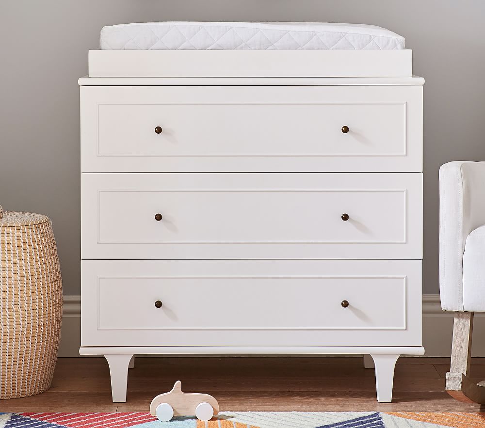 gray dresser changing table