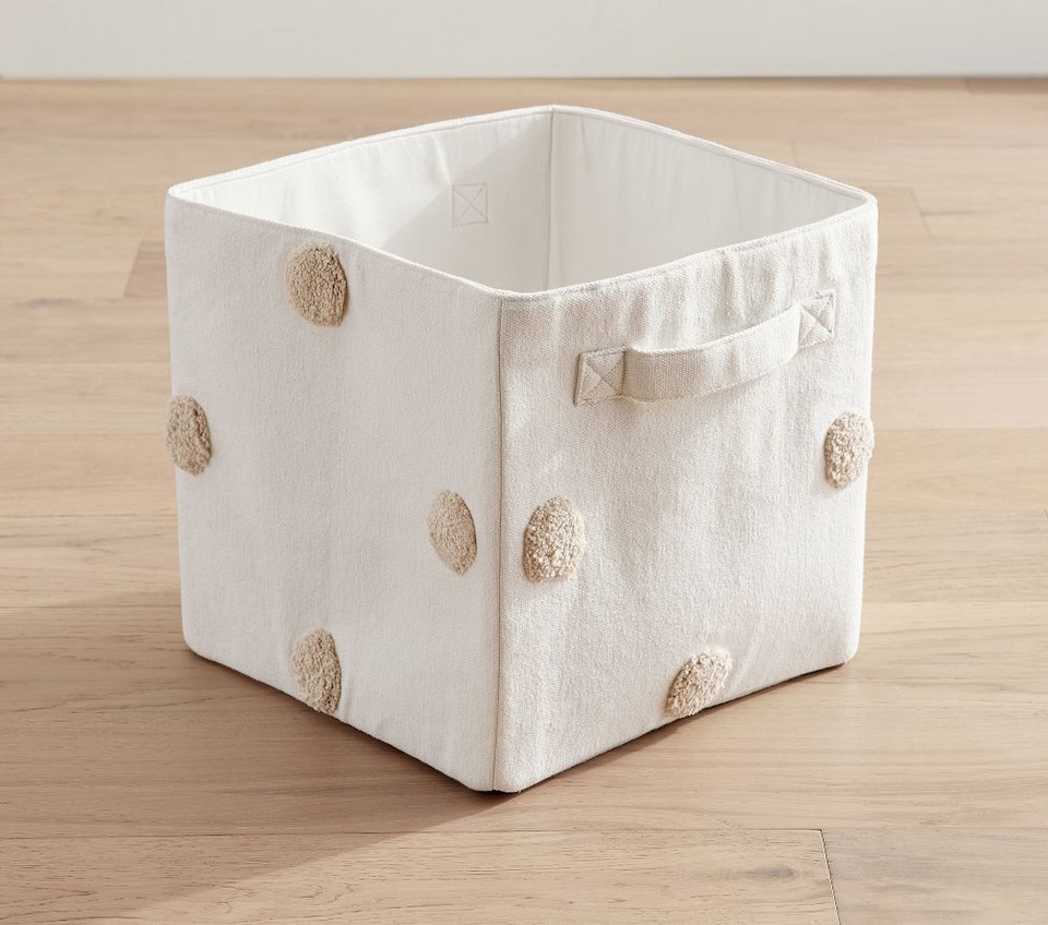 Embroidered Dot Cube Storage