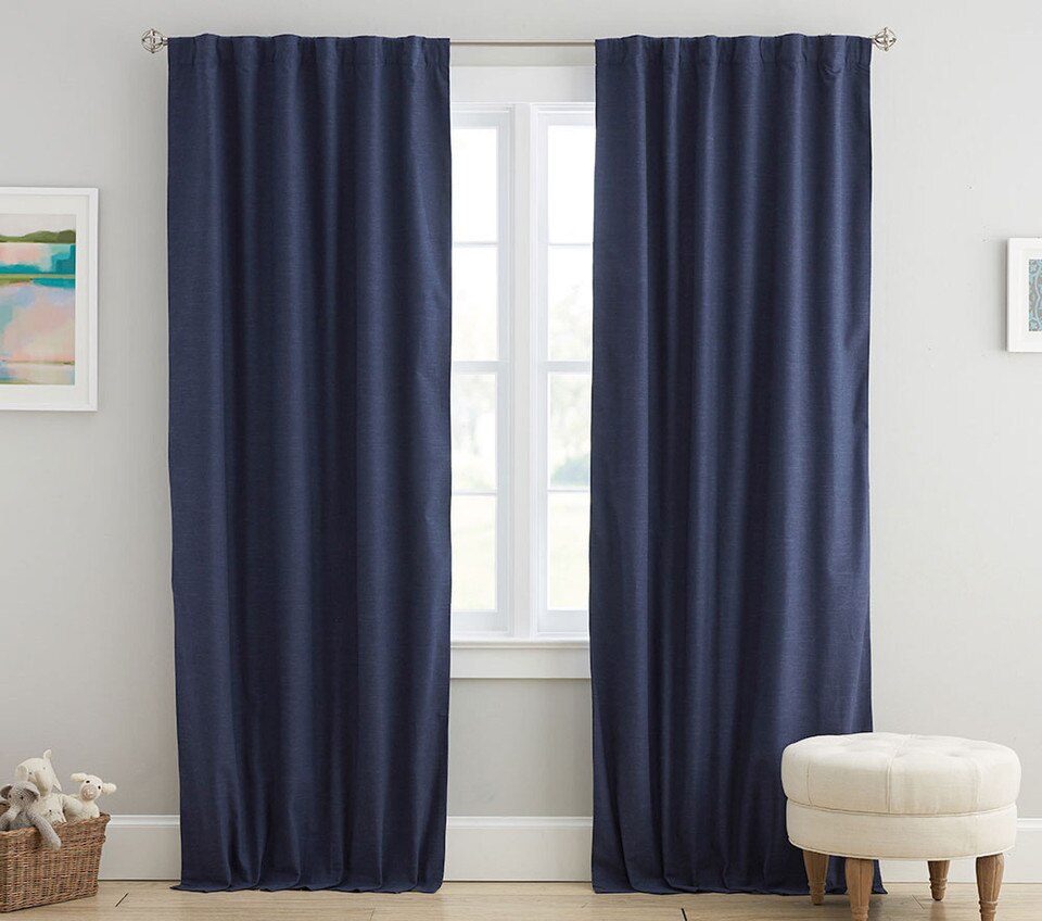 Evelyn Linen Blend Blackout Curtain