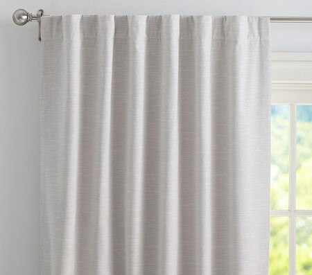 Evelyn Linen Blend Blackout Curtain Pottery Barn Kids Au Evelyn Linen Blend Blackout Curtain, Organic Cotton Shower Curtain Australia