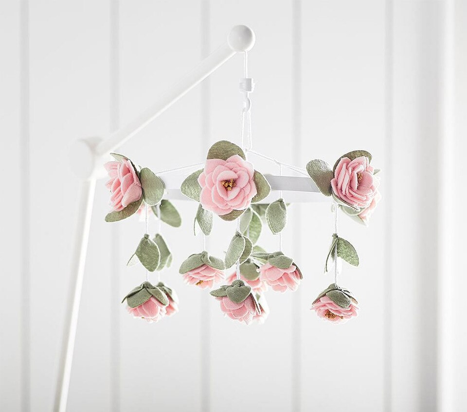Felted Roses Mobile