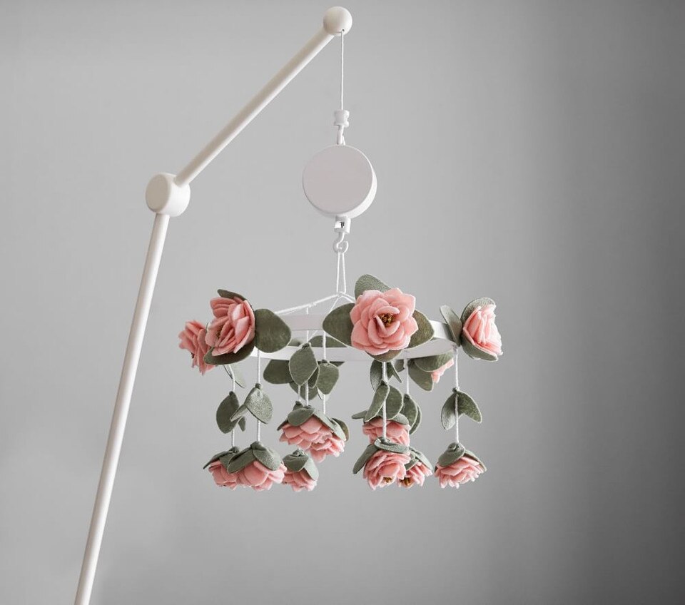 Felted Roses Mobile