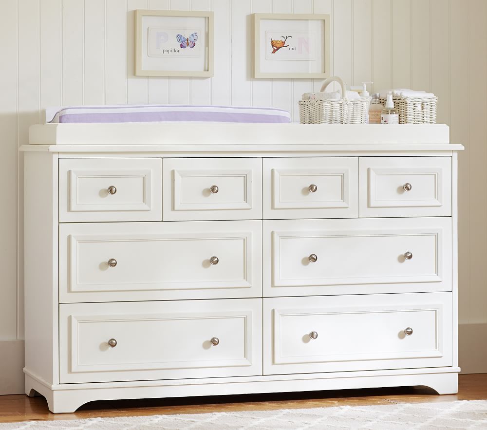 pottery barn white changing table