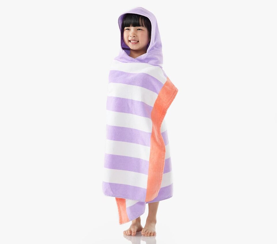 Flamingo Stripe Kids Beach Wrap