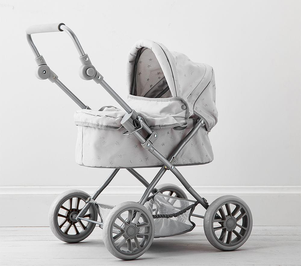 Grey Stars Doll Pram Stroller | Pottery 