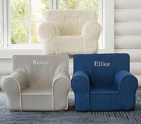 Grey With White Piping Anywhere Chair Pottery Barn Kids Au