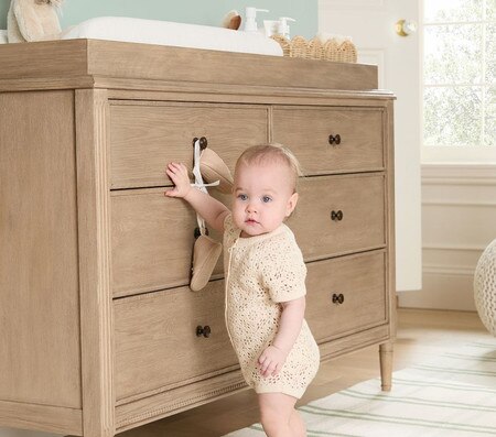 Of Drawers Dresser Gray Corner Changing Table Larkin 8-Drawer