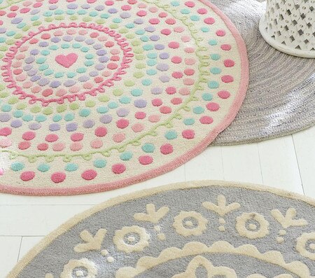 Heart Dot Round Rug Pottery Barn Kids Au Heart Dot Round Rug Pottery Barn Kids Au, Colourful Round Rugs Australia