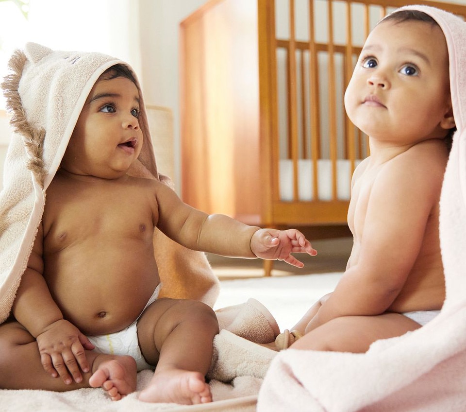 Super Soft Animal Baby Bath Wrap & Washcloth Set