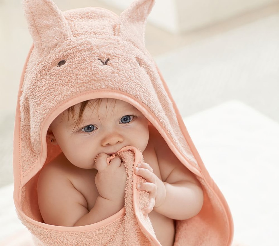 Super Soft Animal Baby Bath Wrap & Washcloth Set