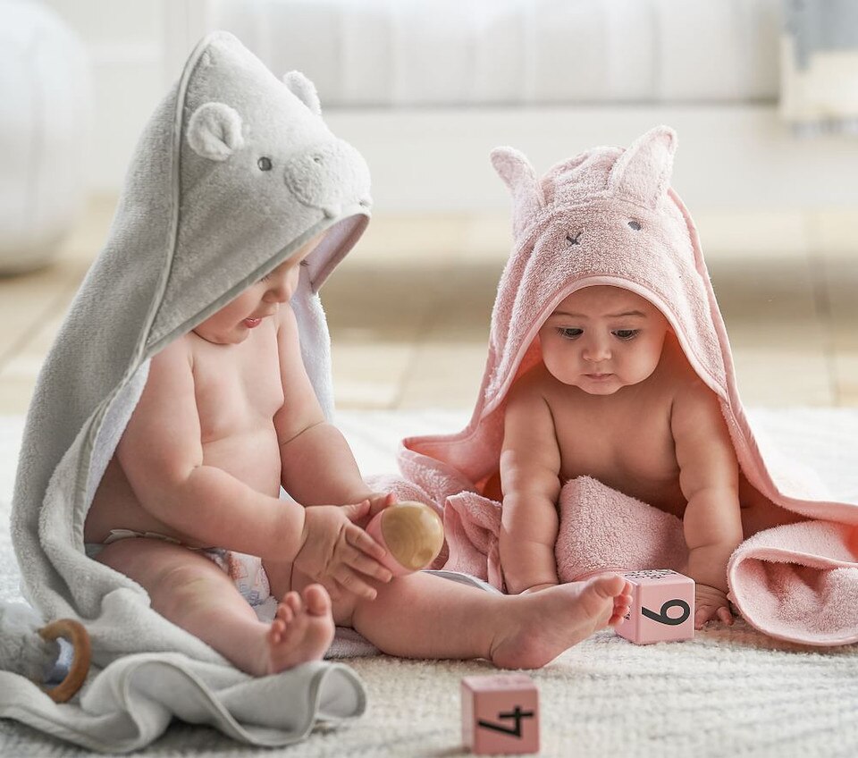 Super Soft Animal Baby Bath Wrap & Washcloth Set