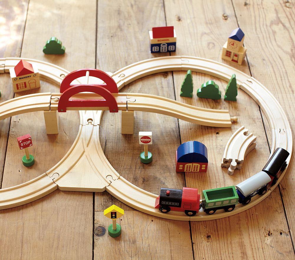train track wooden set