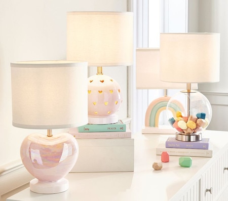 Decor Lamps Pottery Barn Kids Desk Lamp Iridescent Heart Table