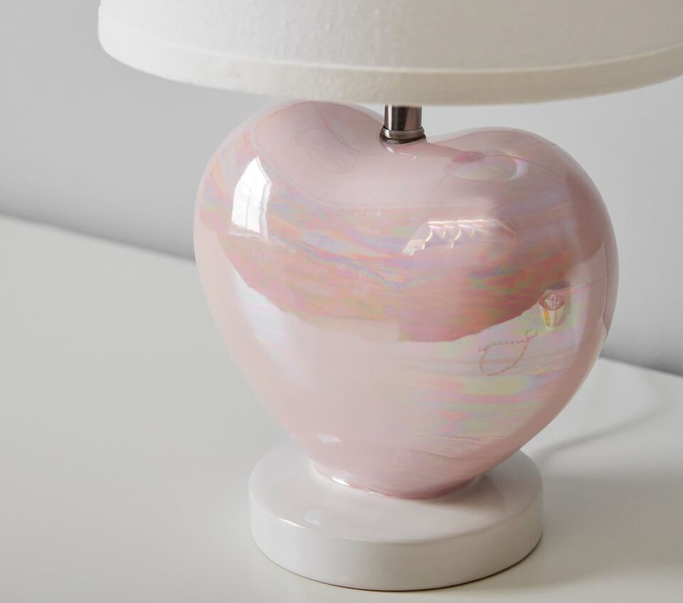Iridescent Heart Table Lamp | Pottery Barn Kids Australia