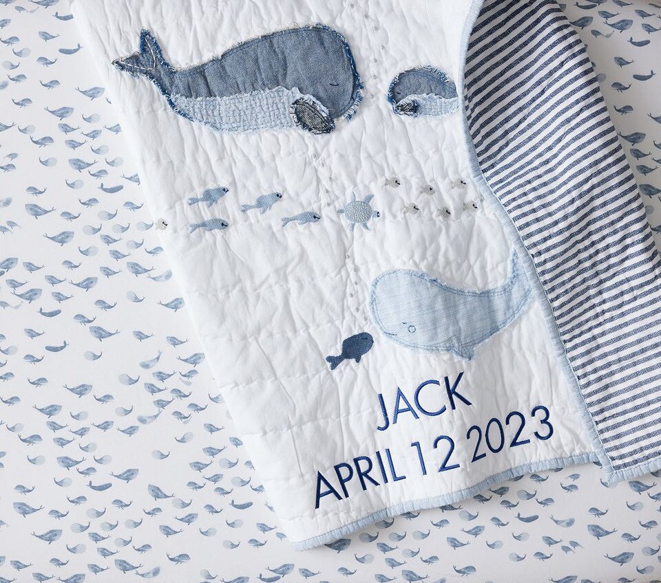 Jack Nautical Whale Baby Bed Linen