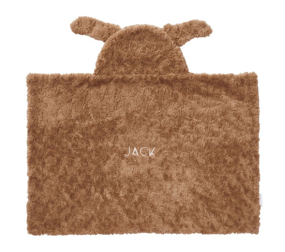 Jack Spaniel Faux Fur Baby Bath Wrap