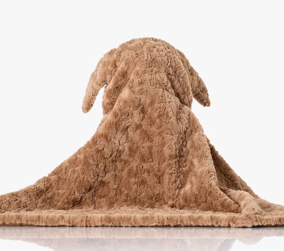 Jack Spaniel Faux Fur Baby Bath Wrap