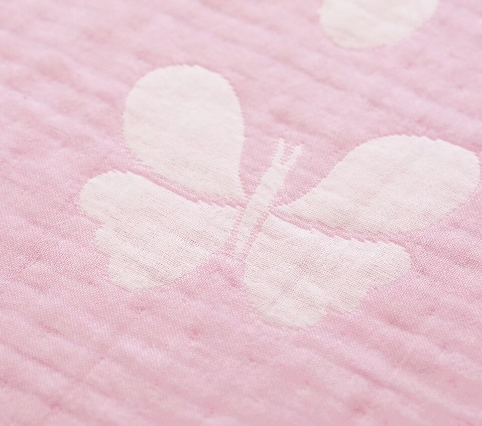 Jacquard Animals Organic Muslin Baby Blanket Collection