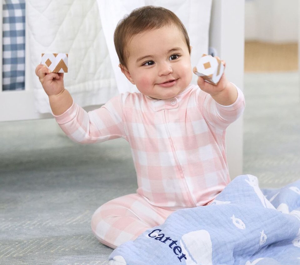 Jacquard Animals Organic Muslin Baby Blanket Collection