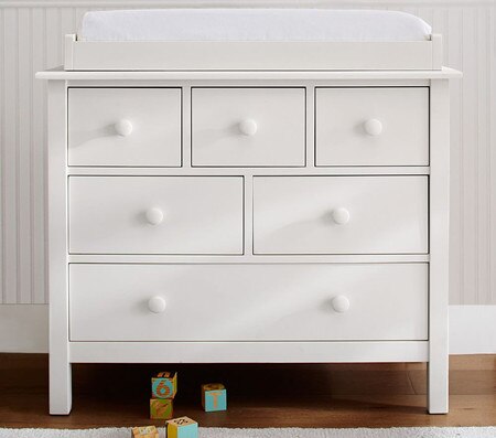 Kendall Dresser Change Table Topper Simply White Pottery