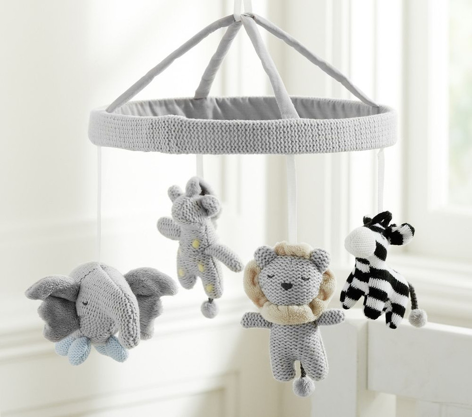 Knit Animal Cot Mobile