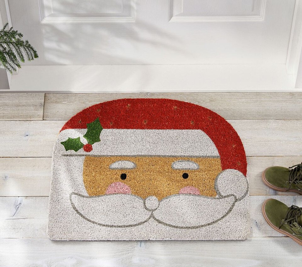 Light-Up Santa Christmas Doormat