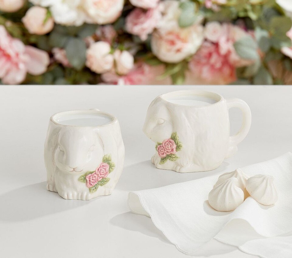 LoveShackFancy Ceramic Mugs, Set of 2