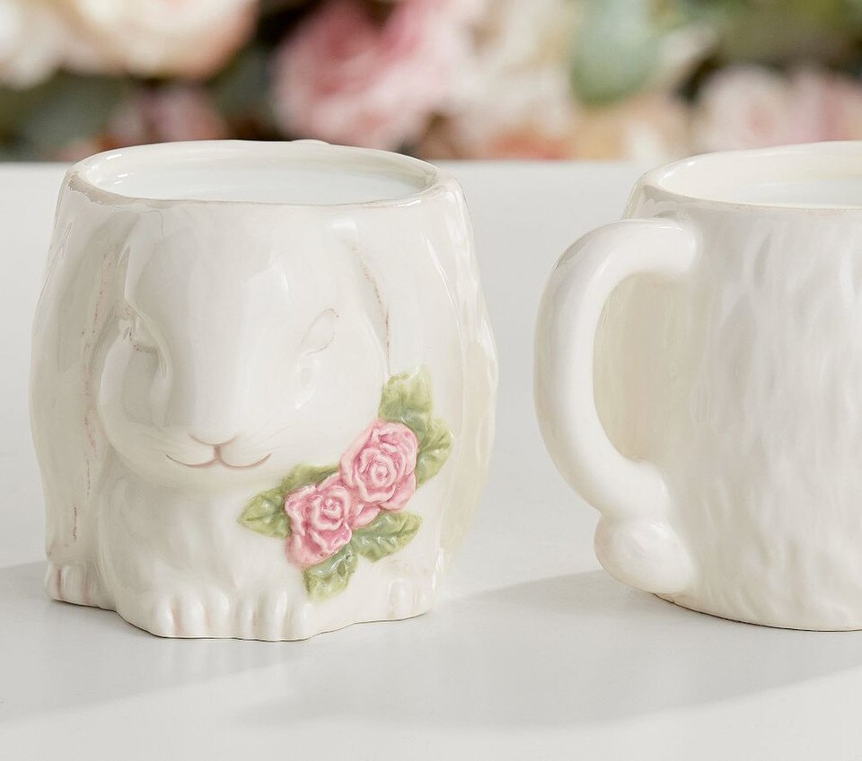 LoveShackFancy Ceramic Mugs, Set of 2