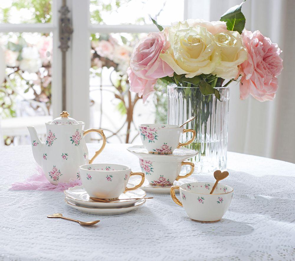 floral teapot set