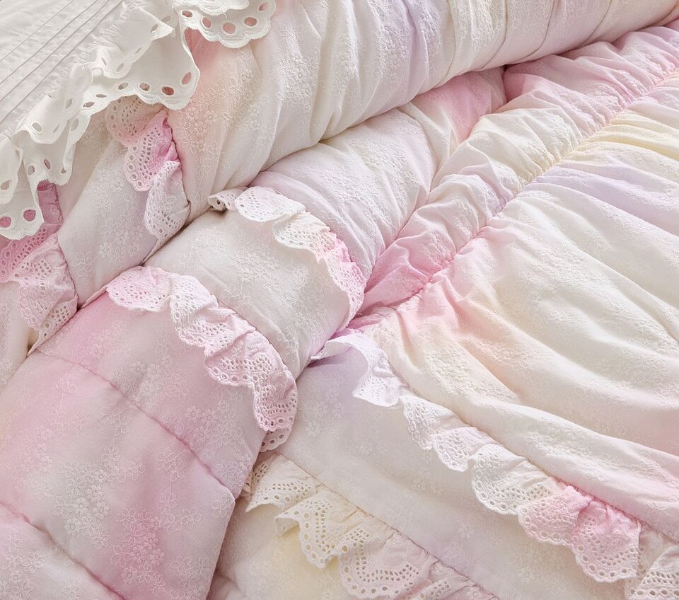 LoveShackFancy Rainbow Tie-Dye Comforter & Pillowcases