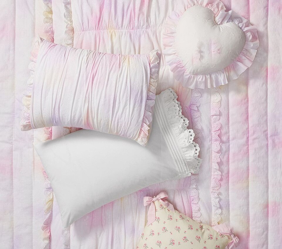 LoveShackFancy Rainbow Tie-Dye Comforter & Pillowcases