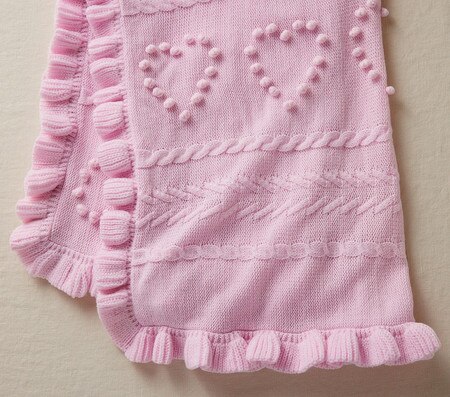 LoveShackFancy Textured Hearts Baby Blanket Pottery Barn Kids AU